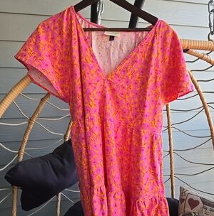 Universal Thread XL Pink And Orange Floral Dress
